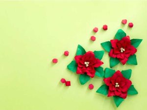 Lire la suite à propos de l’article Idées d'artisanat de poinsettia en papier – Comment faire des fleurs de Noël